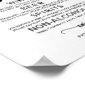 Hochzeitliches Open Bar Menu Signieren Rustikale C Poster (Ecke)