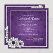 Hochzeitliches Probe Dahlia Lila Einladung (Vorne/Hinten)