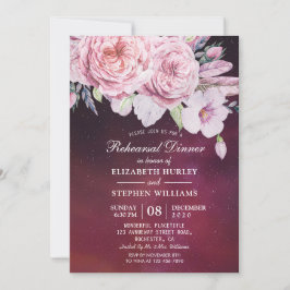 Hochzeitliches Probe-Dinner Boho Lila Lichter Einladung