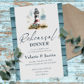 Hochzeitliches Probe Dinner Leuchtturm Einladung