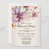 Hochzeitliches Probe Dinner Party Boho Pink Einladung (Vorderseite)