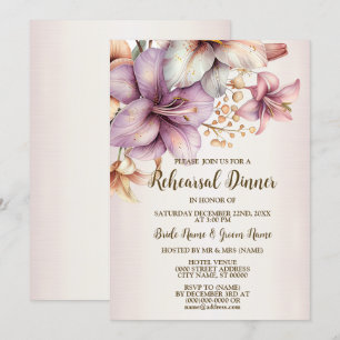 Hochzeitliches Probe Dinner Party Boho Pink Einladung