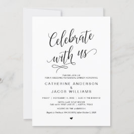 Hochzeitliches Probe Dinner, schlichtes Schwarz, Einladung