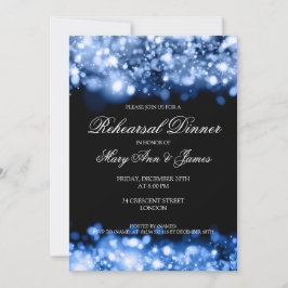 Hochzeitliches Probe-Dinner Sparkling Lights Saphi Einladung