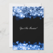 Hochzeitliches Probe-Dinner Sparkling Lights Saphi Einladung (Rückseite)