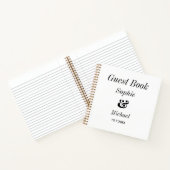 Hochzeitliches Schwarz-weißes Gästebuch Notizblock (Innenseite)