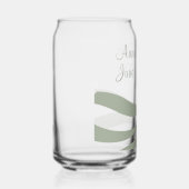 Hochzeitliches Set mit grünen Meereswellen Trinkbe Dosenglas (Rechts)