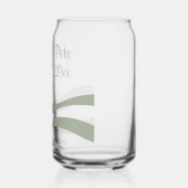 Hochzeitliches Set mit grünen Meereswellen Trinkbe Dosenglas (Links)