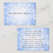 Hochzeitliches Wunderland - Blaues Winter Begleitkarte (Vorne/Hinten)