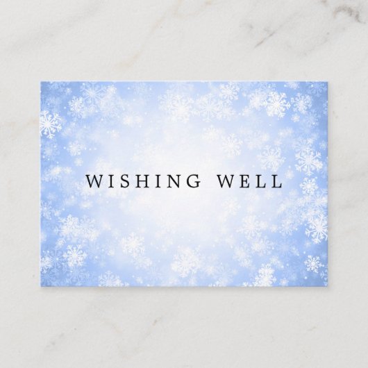 Hochzeitliches Wunderland - Blaues Winter Begleitkarte (Vorderseite)