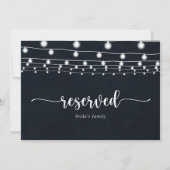 Hochzeitliches Zeichen für rustikale String-Lichte (Rückseite)