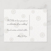 Hochzeitliebe Vögel Weiße Save the Date Postkarte (Rückseite)