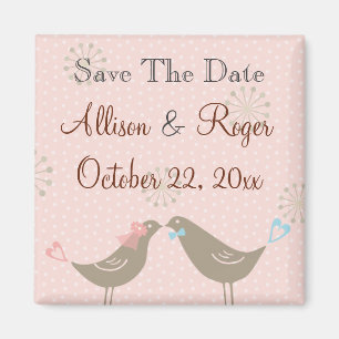 Hochzeitliebvögel W Save the Date Custom Magnet