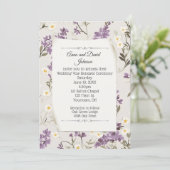 Hochzeitlilacs für die Vow-Erneuerung Einladung (Stehend Vorderseite)