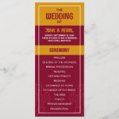 Hochzeitliste Programm (Vorderseite)