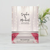 Hochzeitmagazin Cover Rose Petals Einladung (Stehend Vorderseite)