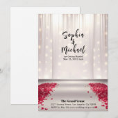 Hochzeitmagazin Cover Rose Petals Einladung (Vorne/Hinten)