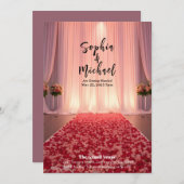 Hochzeitmagazin Cover Rose Petals Einladung (Vorne/Hinten)