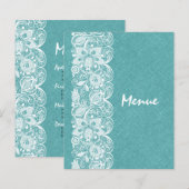 Hochzeitmenü Aquamarin-grüne Linde Vintage Spitze (Vorne/Hinten)