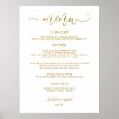 Hochzeitmenü - Bouncy Calligraphy (Gold) Poster (Vorne)