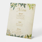 Hochzeitmenü Brown Sockelschild (Vorderseite)
