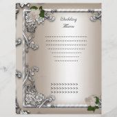 Hochzeitmenü Creme Rose White (Vorderseite)