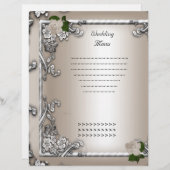 Hochzeitmenü Creme Rose White (Vorne/Hinten)