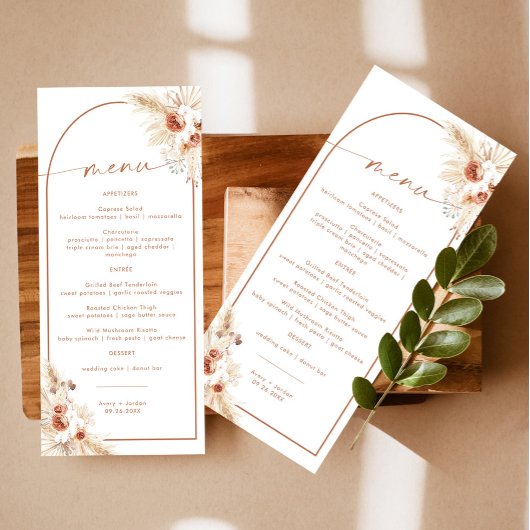 Hochzeitmenü + Dankeschön | Boho Napkin Note