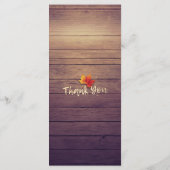 Hochzeitmenü Herbstmaple Blätter Pumpkin Sonnenblu Menükarte (Rückseite)