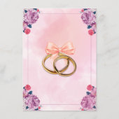 Hochzeitmenü-Karte. Personalisierbar Menükarte (Rückseite)