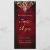 Hochzeitmenü Karten Rote Rose Garden Weihnachten (Rückseite)