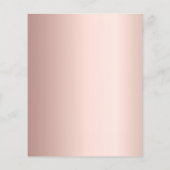 Hochzeitmenü Rose Gold Glitzer Glitzern Budget Flyer (Hinten)