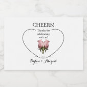 HochzeitMini-Sparkling Weinflaschen-Etikett mit Ro Schaumweinetikett (Einzelnes Label)