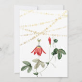 Hochzeitmoderne Monogram Coral White Lights Gold Einladung (Rückseite)