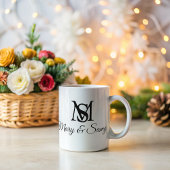 Hochzeitmongramm Elegant Einfaches Chic Kaffeetasse