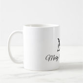 Hochzeitmongramm Elegant Einfaches Chic Kaffeetasse (Links)