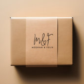 Hochzeitmongramm - Moderne Skriptnamen Permastempel