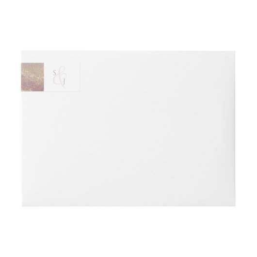 Hochzeitmongramm-Rücksendeadresse (Vorderseite)