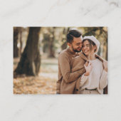 Hochzeitmongramm UAWG QR Code Foto Elegant Begleitkarte (Rückseite)