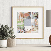 Hochzeitmonogramm 8 FotoCollage Poster