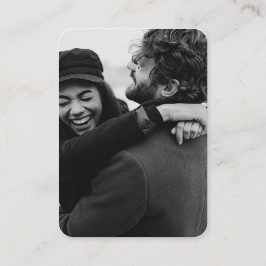 Hochzeitmonogramm-Foto-UAWG QR-Code Begleitkarte (Rückseite)