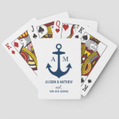 Hochzeitmonographie der modernen Navy Blue Nautica Spielkarten (Rückseite)