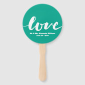 Hochzeitmonographie-Liebe Moderne Handschrift Fächer (Vorderseite)