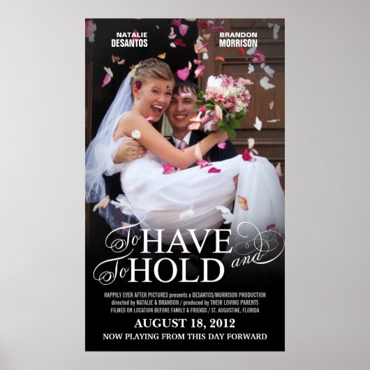 Hochzeitmovie Poster - Nah-up-Fotovorlage (Vorne)