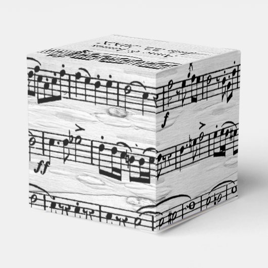 Hochzeitmusik auf Birch Geschenkschachtel (Rückseite)