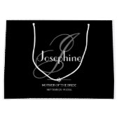 Hochzeitmutter des Bride-Geschenks elegante Monogr Große Geschenktüte (Vorderseite)