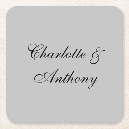 Hochzeitname Klassisches Handschriftendesign Rechteckiger Pappuntersetzer (Vorderseite)