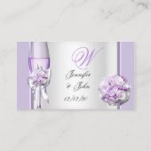 Hochzeitname Place Lavender Lila Lilac 3 Platzkarte (Rückseite)