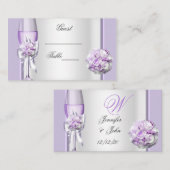 Hochzeitname Place Lavender Lila Lilac 3 Platzkarte (Vorne/Hinten)