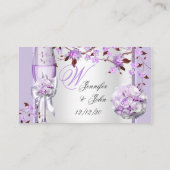 Hochzeitname Place Lavender Lila Lilac 4 Platzkarte (Rückseite)